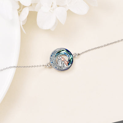 Stillanlegt armband úr sterlingssilfri með hundasjarma