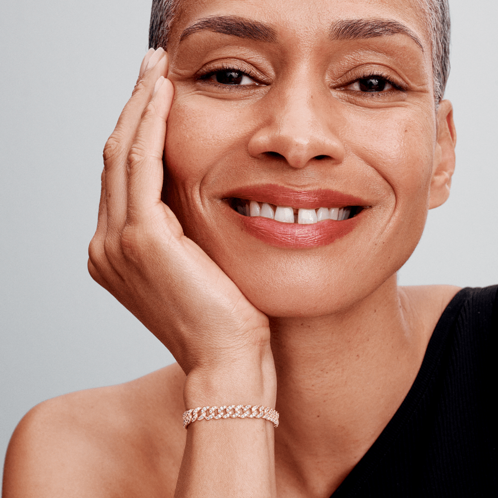 Kúbverskt moissanít armband