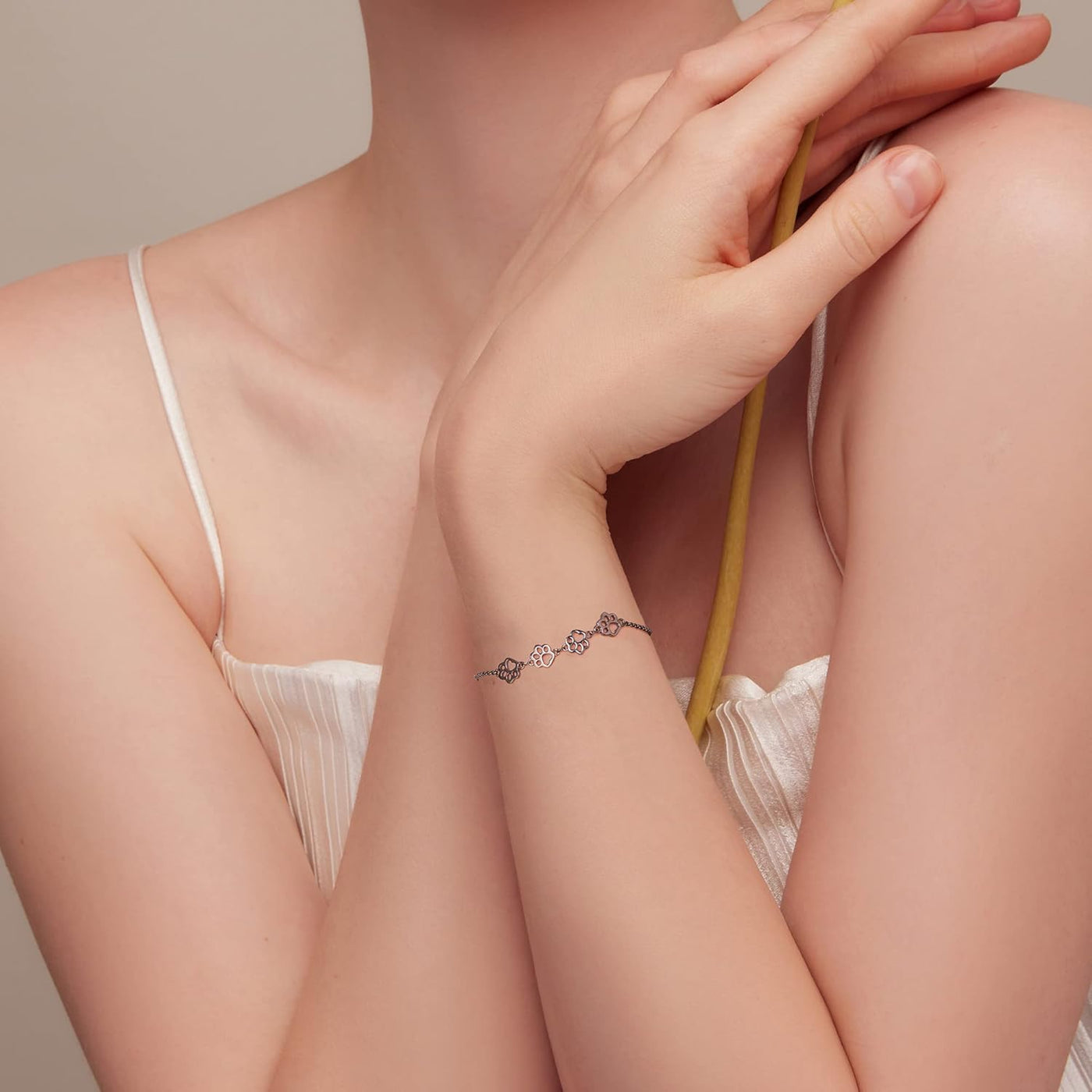 Silfurarmband fyrir loppur – Stillanleg stærð