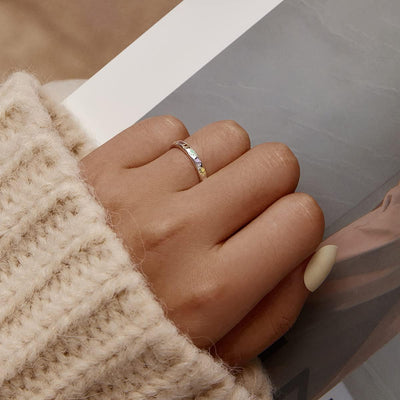 Hringur úr sterlingssilfri með loppuförum