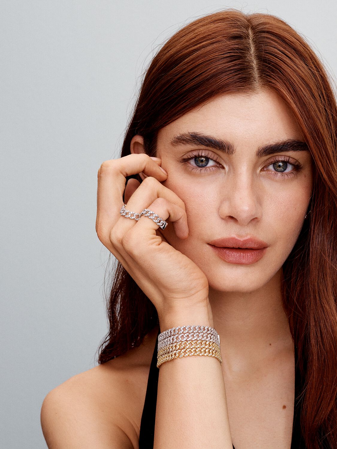 Kúbverskt moissanít armband