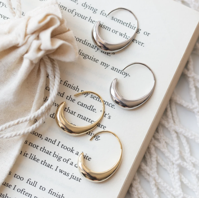 Lúxus gull- og silfureyrnalokkar