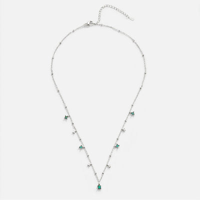 Emily silfurhálsmen með kristöllum