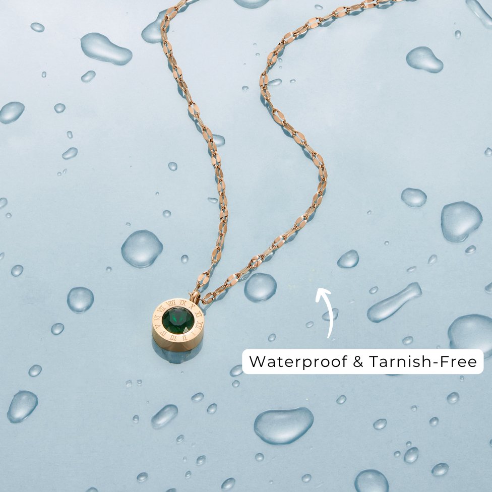 Grænt kristal hálsmen frá Athena