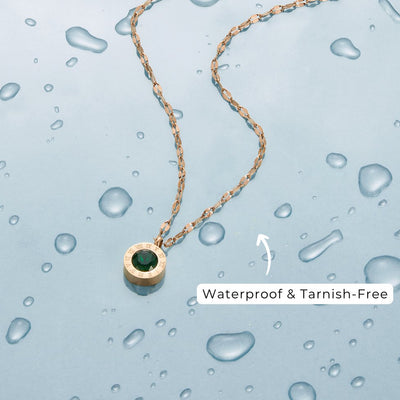 Grænt kristal hálsmen frá Athena