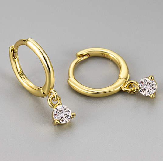 Eyrnalokkar með skjaldarmerki Delíu