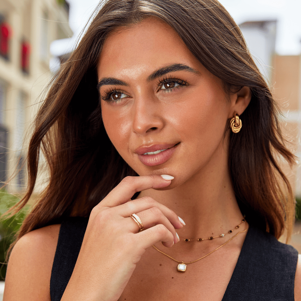 Sahara lagskiptur gullhringur