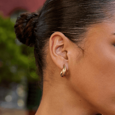 Mini gullnir bogadregnir hringir