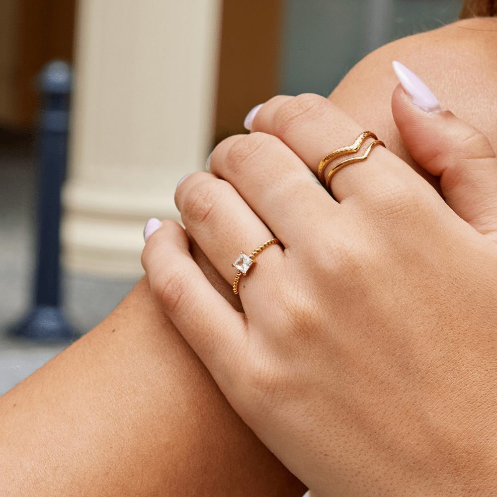 Fléttaður kristalhringur Sofiu